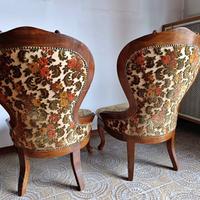2 Poltroncine in Stile Francese Luigi Filippo