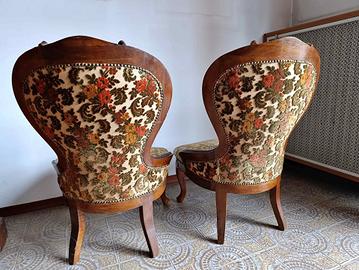 2 Poltroncine in Stile Francese Luigi Filippo