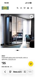 8 Pannelli 75x236 telaio specchio AULI IKEA