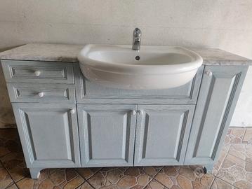 mobile da bagno  colore azzurro patinato 