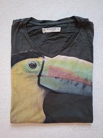 T-shirt Desigual antracite con tucano