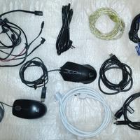 Mouse, avvolgicavi, cavi di alimentazione, varie