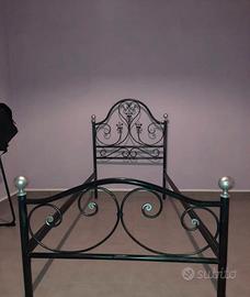LETTO SINGOLO IN FERRO BATTUTO