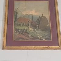 quadro cornice in legno firmato