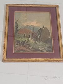 quadro cornice in legno firmato