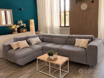 Divano letto con penisola contenitore grande