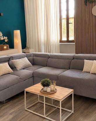 Divano letto con penisola contenitore grande