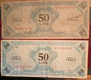50 lire  in moneta carta 1943