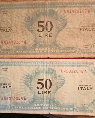50 lire  in moneta carta 1943