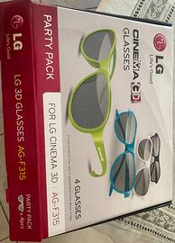 Set  4 occhiali  passivi cinema i 3 D marca Lg