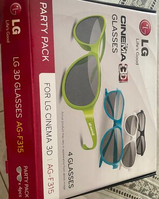 Set  4 occhiali  passivi cinema i 3 D marca Lg