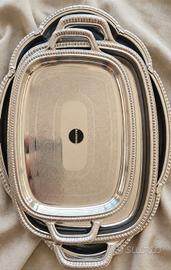 coppia vassoi Alessi vintage  inox 18/10 