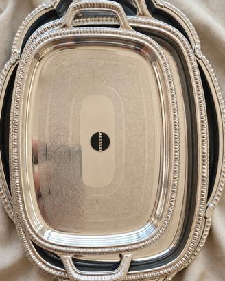 coppia vassoi Alessi vintage  inox 18/10 