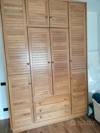 Armadio 4 ante legno massiccio