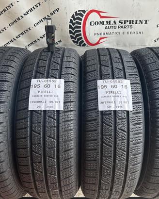 4 PNEUMATICI 195/60 R16C PIRELLI INVERNALI