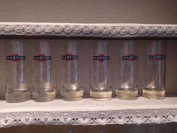 Bicchieri da Long Drink marchiati Martini anni '90
