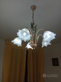 Lampadario e 2 abat-jour