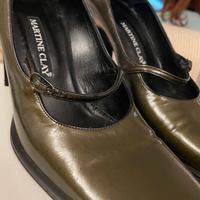 Scarpe tacco verde lucido