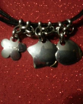 Collana Nomination Cuore, stella e fiore