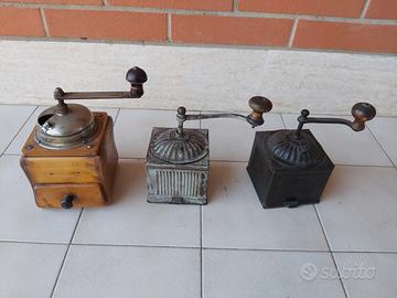 3 Macinini da caffè antichi macinino
