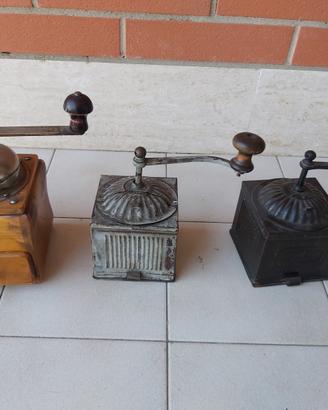 3 Macinini da caffè antichi macinino