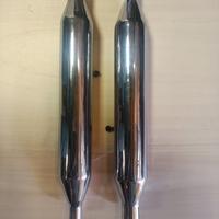 coppia di marmitte Guzzi bicilindriche