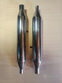 coppia di marmitte Guzzi bicilindriche