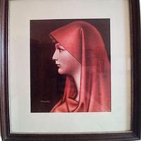Ritratto Vintage Santa Fabiola quadro antiquariato