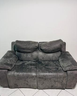 Divano Poltrone sofà in alcantara grigio