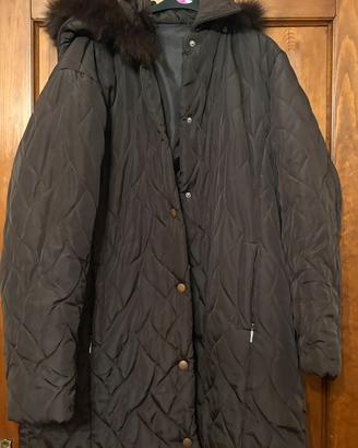 Giubbotto lungo da donna marrone