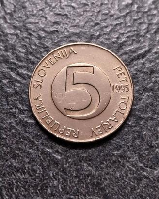 5 Tolarjev 1995 Slovenia moneta
