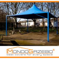 Gazebo Wind Pluvio 4x4 mt + grondaia Telo Bianco