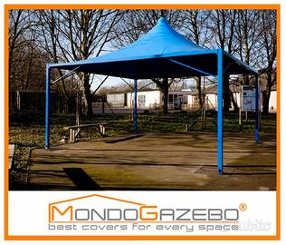 Gazebo Wind Pluvio 4x4 mt + grondaia Telo Bianco