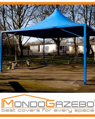 Gazebo Wind Pluvio 4x4 mt + grondaia Telo Bianco