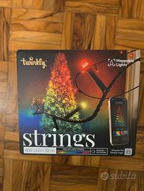 Luci natale led twinkly 400 led colorate rgb