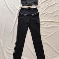 set leggins e top nero 