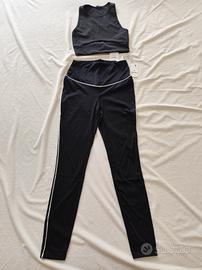 set leggins e top nero 