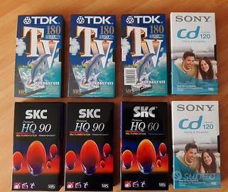 Lotto 8 VHS vergini sigillate (TDK,Sony, SKC)