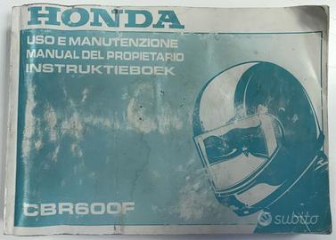 Libretto uso e manutenzione  Honda CBR 600F