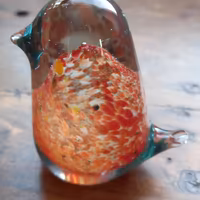 Uccellino vintage firmato Mdina 