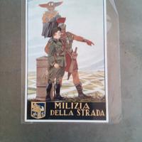 Rara cartolina MILIZIA DELLA STRADA