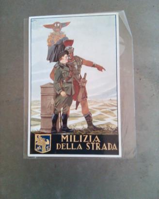 Rara cartolina MILIZIA DELLA STRADA