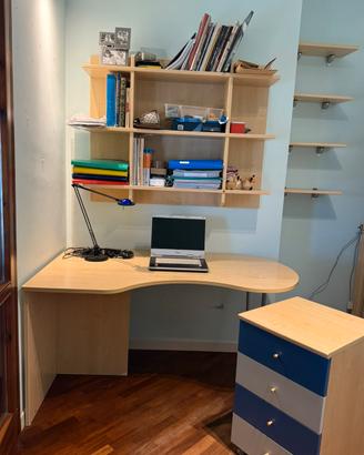 Scrivania + libreria