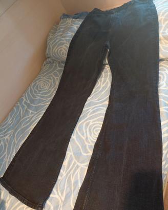pantaloni a zampa neri
