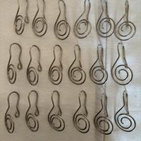 18 Anelli decorativi per tende acciaio inox nuovi