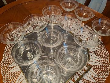 bicchierieri cristallo da champagne  vintage