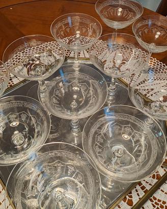 bicchierieri cristallo da champagne  vintage