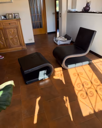 Poltrona Snake di Poliform con pouf