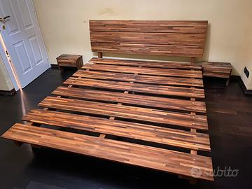 Letto matirmoniale in legno orientale