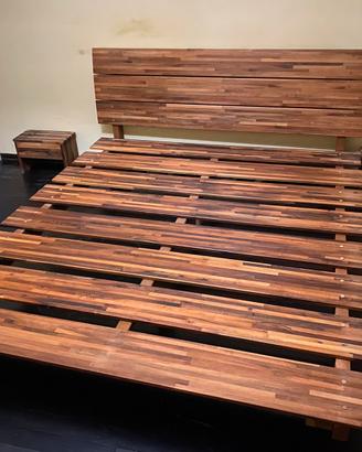 Letto matirmoniale in legno orientale